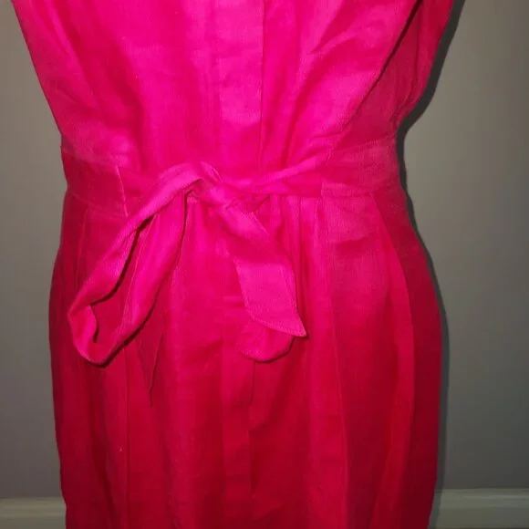 Anthropologie HD in Paris Sleeveless Button Front Linen Dress Size 8 NWOT